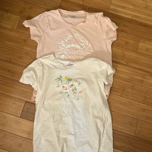 2 J Crew collector tees size medium